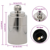 Douilles de lampe 2 pcs nickel satiné E27