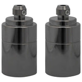 Douilles de lampe 2 pcs noir brillant E27