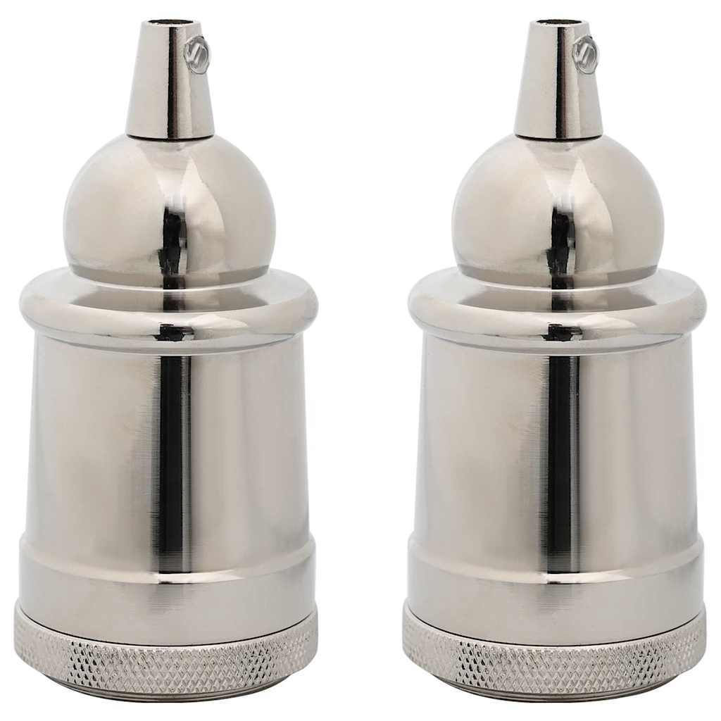 Douilles de lampe 2 pcs nickel satiné E27