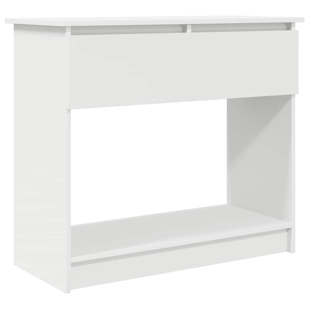 Table console avec tiroirs blanc 85,5x38,5x74,5 cm