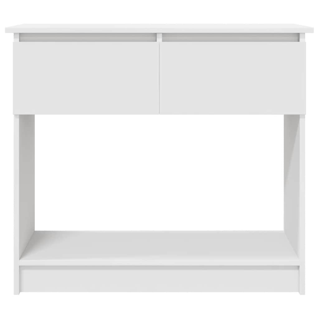 Table console avec tiroirs blanc 85,5x38,5x74,5 cm