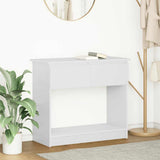 Table console avec tiroirs blanc 85,5x38,5x74,5 cm