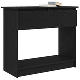 Table console avec tiroirs noir 85,5x38,5x74,5 cm