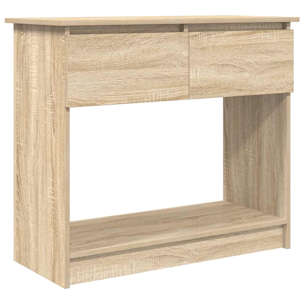 Console table with drawers sonoma oak 85.5x38.5x74.5 cm