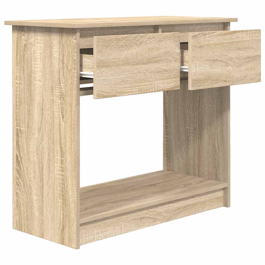 Console table with drawers sonoma oak 85.5x38.5x74.5 cm