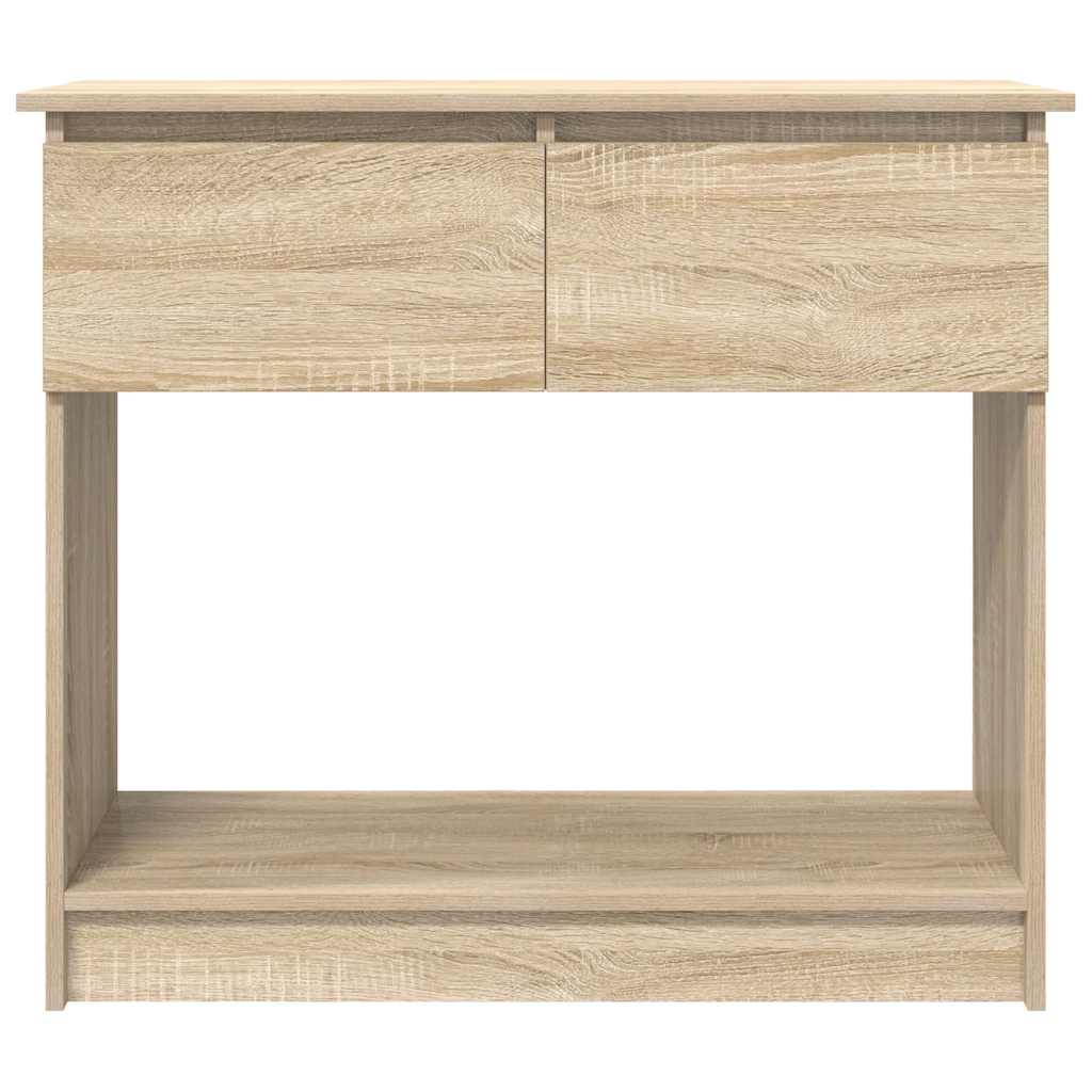 Console table with drawers sonoma oak 85.5x38.5x74.5 cm