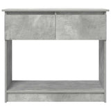 Table console avec tiroirs gris béton 85,5x38,5x74,5 cm