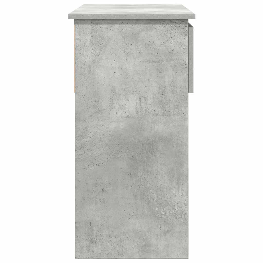 Table console avec tiroirs gris béton 85,5x38,5x74,5 cm