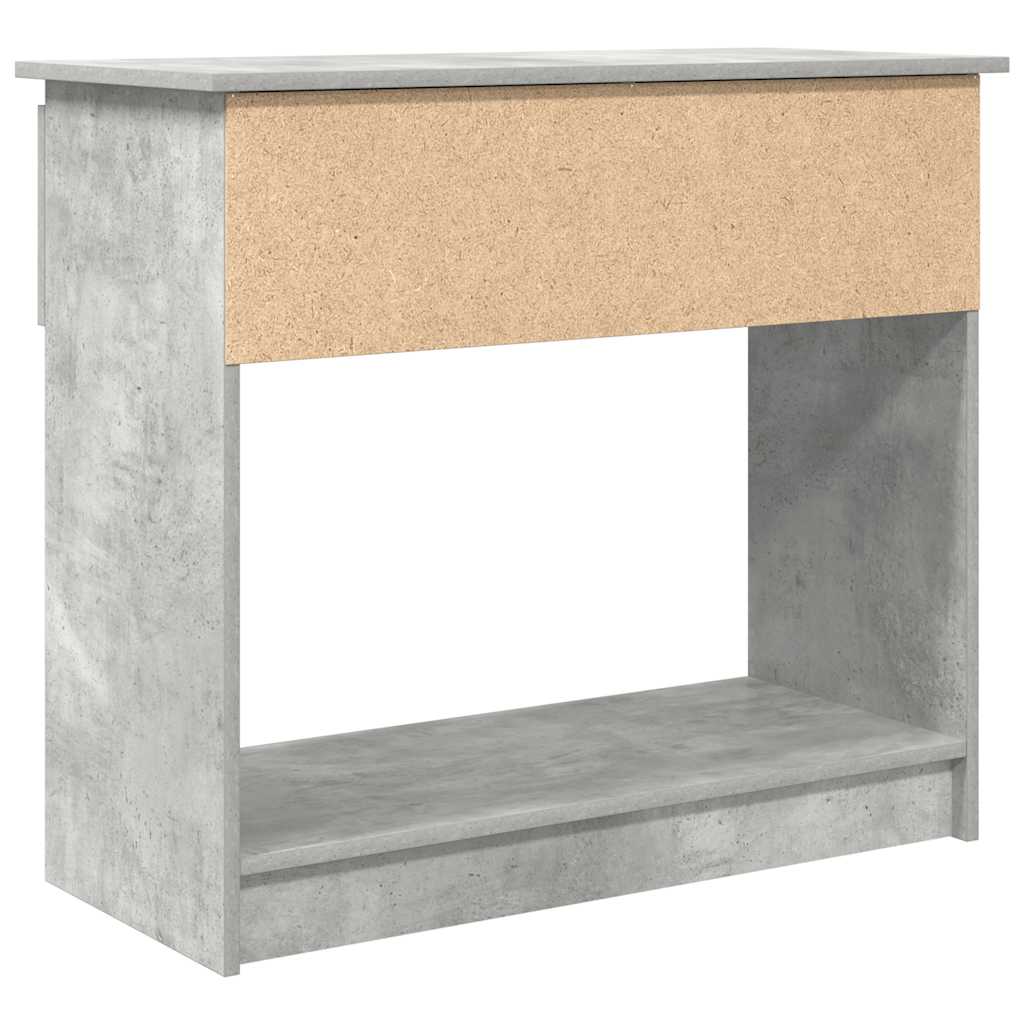 Table console avec tiroirs gris béton 85,5x38,5x74,5 cm