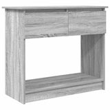 Table console avec tiroirs sonoma gris 85,5x38,5x74,5 cm