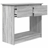 Table console avec tiroirs sonoma gris 85,5x38,5x74,5 cm