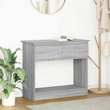 Table console avec tiroirs sonoma gris 85,5x38,5x74,5 cm