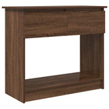 Table console avec tiroirs chêne marron 85,5x38,5x74,5 cm