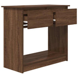 Table console avec tiroirs chêne marron 85,5x38,5x74,5 cm