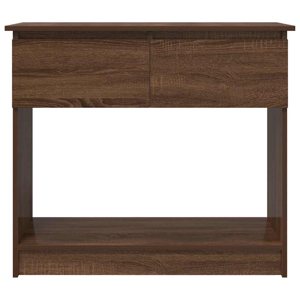 Table console avec tiroirs chêne marron 85,5x38,5x74,5 cm