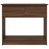 Table console avec tiroirs chêne marron 85,5x38,5x74,5 cm