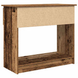 Table console avec tiroirs vieux bois 85,5x38,5x74,5 cm