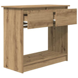 Table console avec tiroirs chêne artisanal 85,5x38,5x74,5 cm