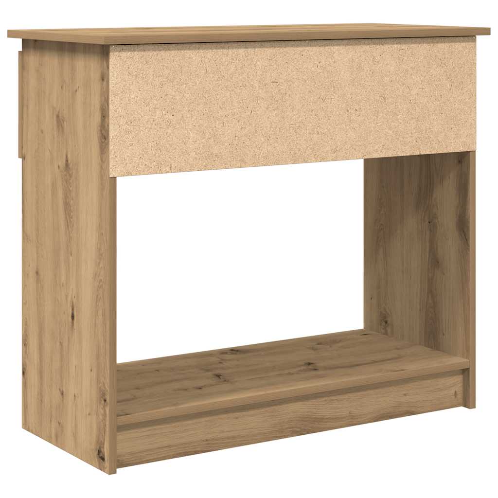 Table console avec tiroirs chêne artisanal 85,5x38,5x74,5 cm