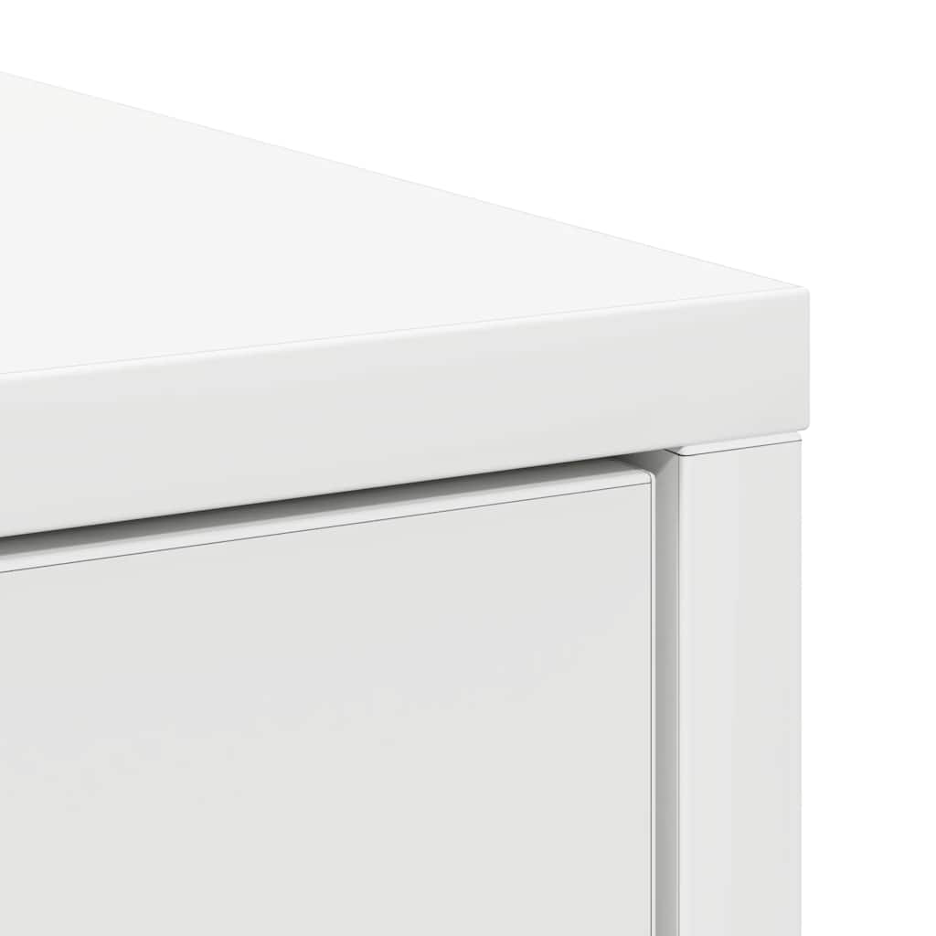 Sideboard with drawer white 80x34x76 cm engineered wood