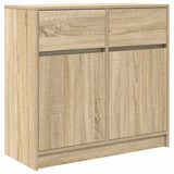 Sideboard with drawer sonoma oak 80x34x76 cm engineered wood