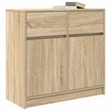 Sideboard with drawer sonoma oak 80x34x76 cm engineered wood