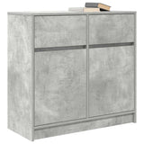 Sideboard with drawer concrete gray 80x34x76 cm engineered wood