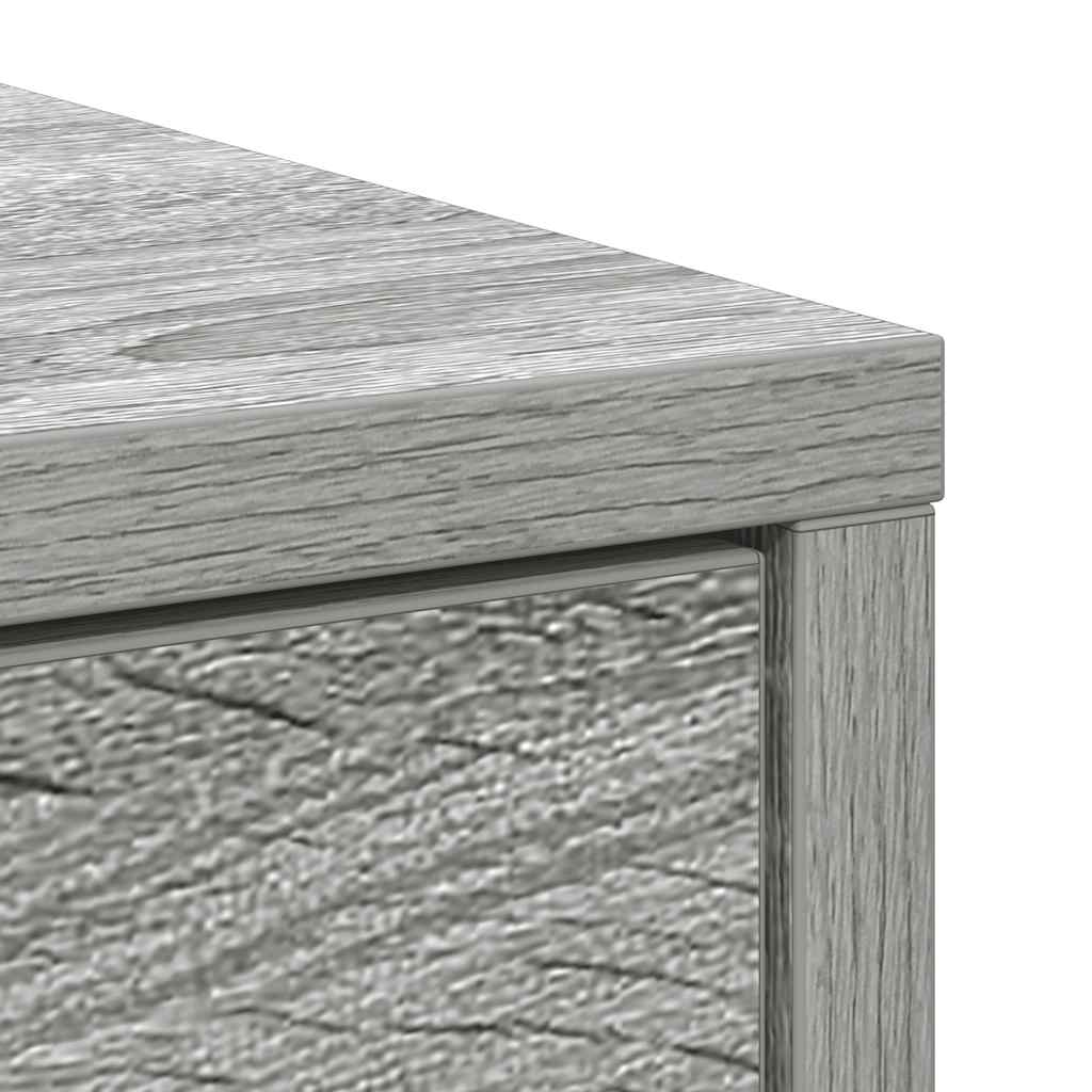 Sideboard with drawer sonoma gray 80x34x76 cm engineered wood