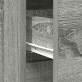 Sideboard with drawer sonoma gray 80x34x76 cm engineered wood