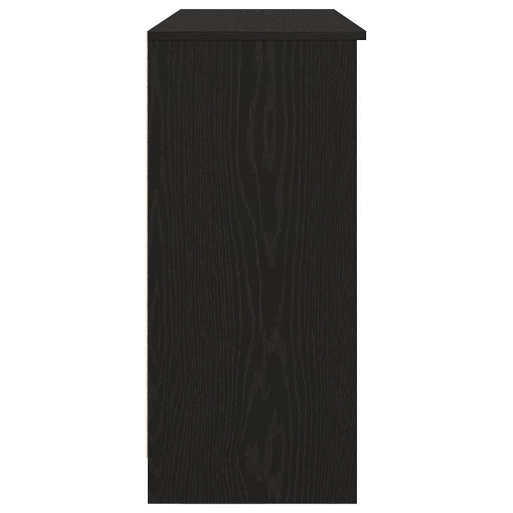 Buffet avec tiroir chêne noir 101x35x76 cm bois d'ingénierie