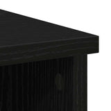 Buffet avec tiroir chêne noir 101x35x76 cm bois d'ingénierie