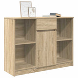 Buffet avec tiroir chêne sonoma 101x35x76 cm bois d'ingénierie