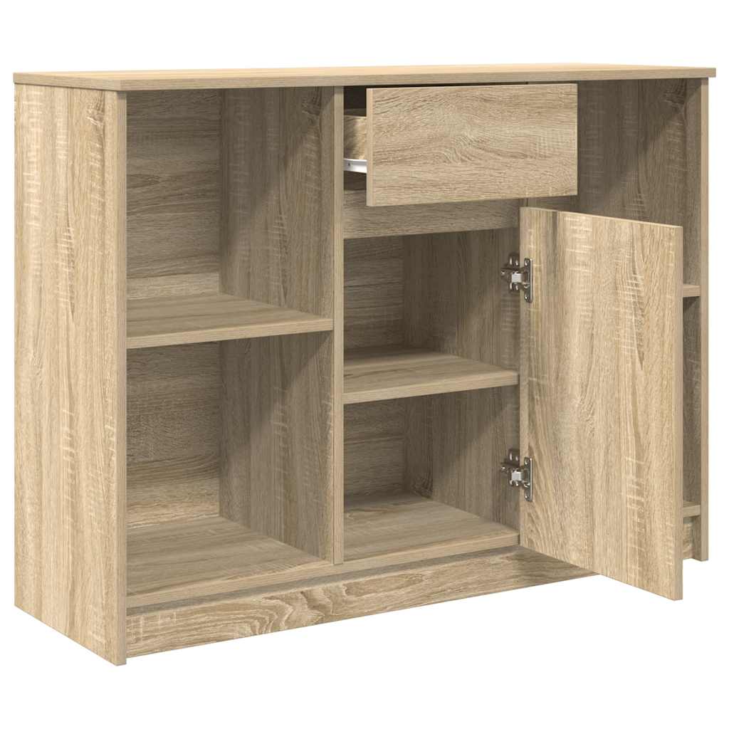 Buffet avec tiroir chêne sonoma 101x35x76 cm bois d'ingénierie