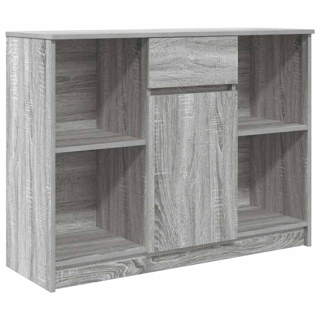 Buffet avec tiroir sonoma gris 101x35x76 cm bois d'ingénierie