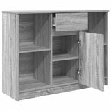 Buffet avec tiroir sonoma gris 101x35x76 cm bois d'ingénierie