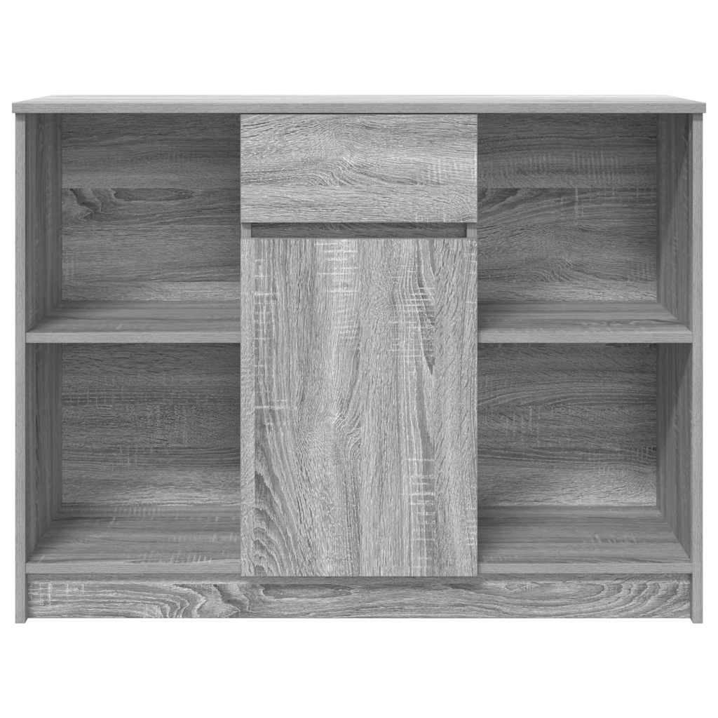 Buffet avec tiroir sonoma gris 101x35x76 cm bois d'ingénierie