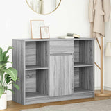 Buffet avec tiroir sonoma gris 101x35x76 cm bois d'ingénierie