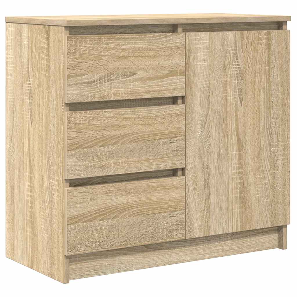 Buffet avec tiroir chêne sonoma 71x35x65 cm bois d'ingénierie