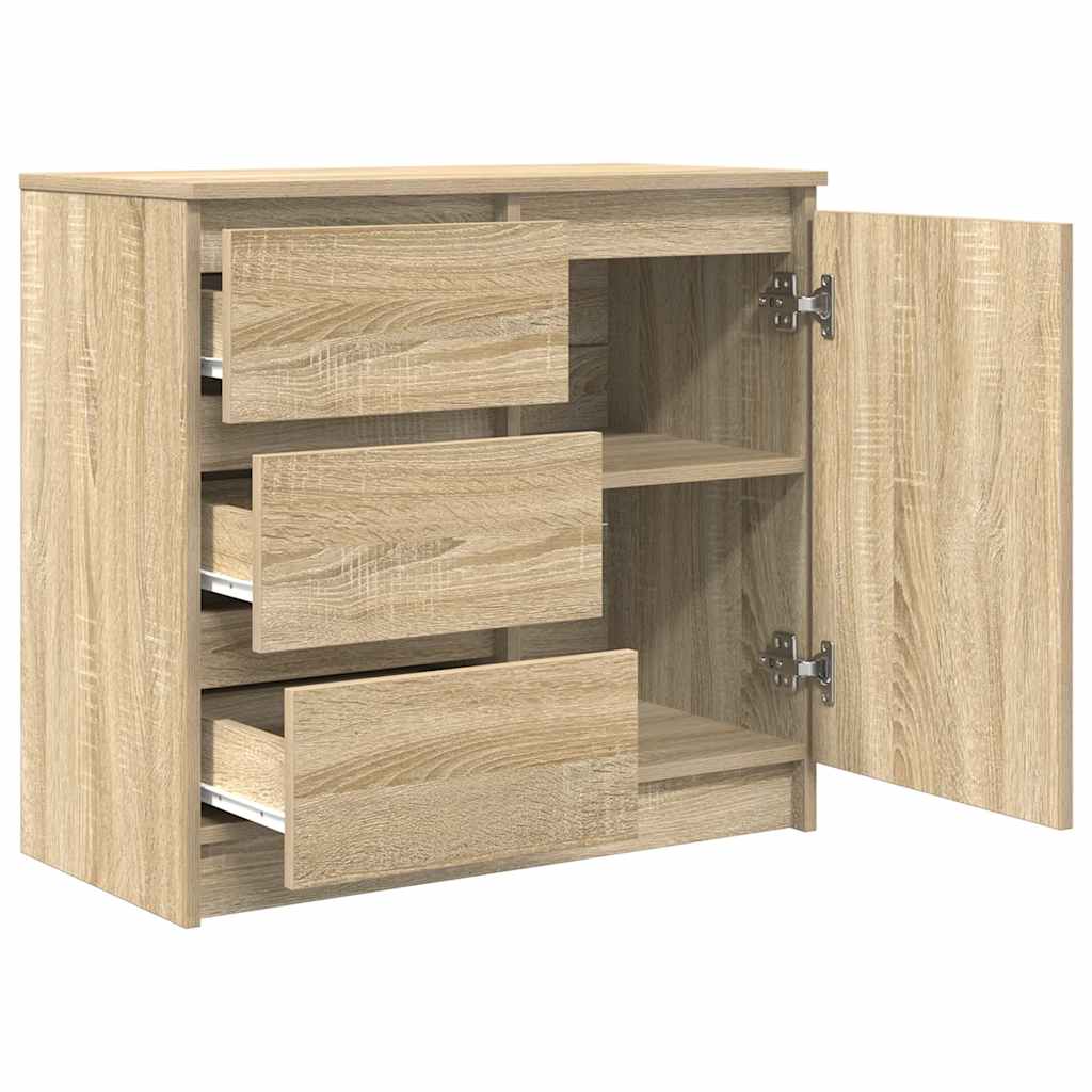 Buffet avec tiroir chêne sonoma 71x35x65 cm bois d'ingénierie