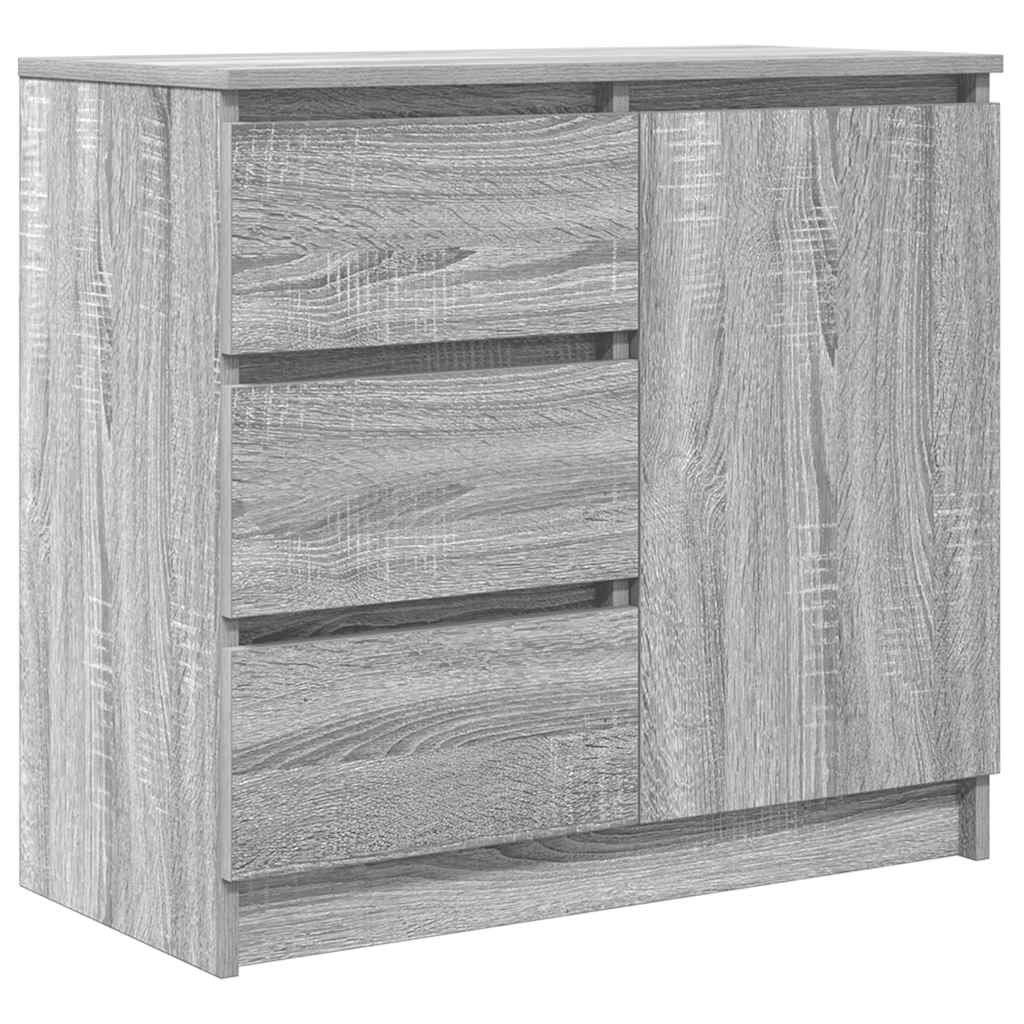 Buffet avec tiroir sonoma gris 71x35x65 cm bois d'ingénierie