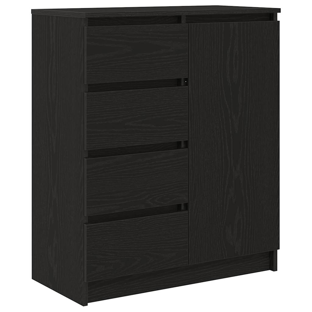 Buffet avec tiroirs chêne noir 71x35x84 cm bois d'ingénierie