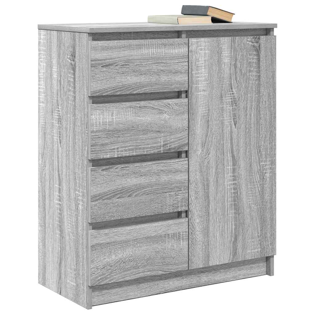 Buffet avec tiroirs sonoma gris 71x35x84 cm bois d'ingénierie