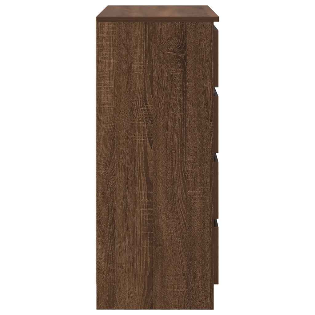 Buffet avec tiroirs chêne brun 71x35x84 cm bois d'ingénierie