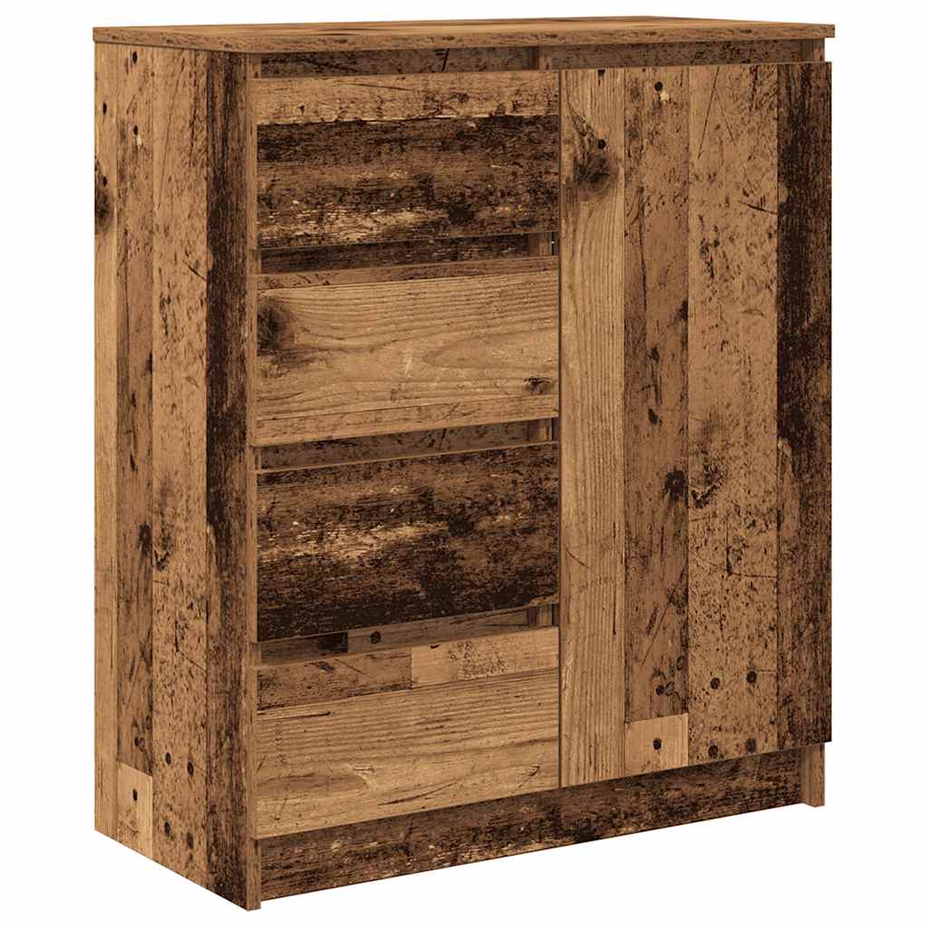 Buffet avec tiroirs vieux bois 71x35x84 cm bois d'ingénierie