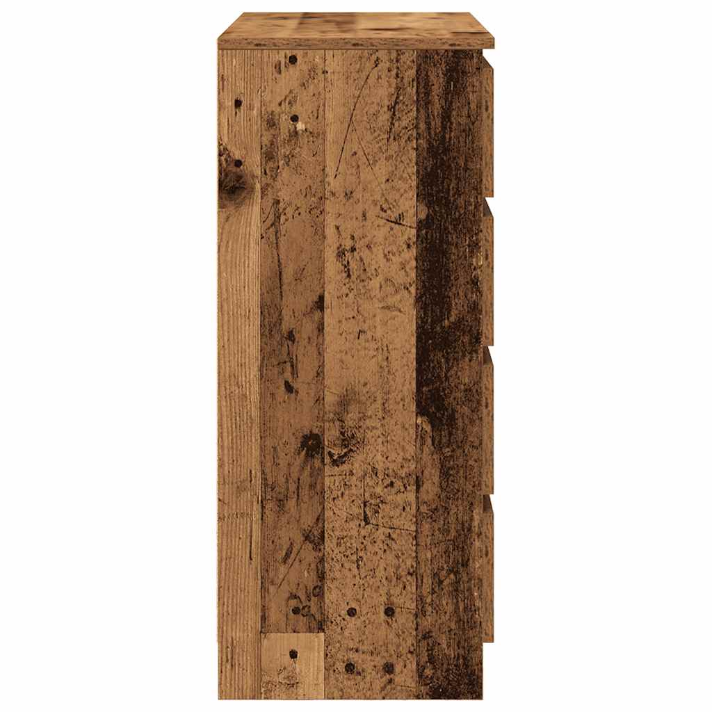 Buffet avec tiroirs vieux bois 71x35x84 cm bois d'ingénierie