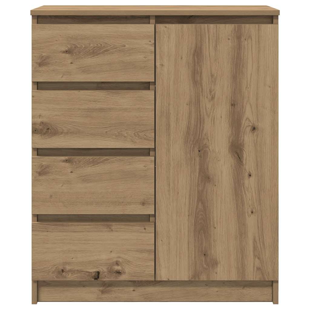 Buffet avec tiroirs chêne artisanal 71x35x84 cm bois ingénierie