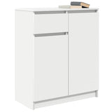 Sideboard with drawer white 71x35x84 cm engineered wood