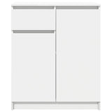 Sideboard with drawer white 71x35x84 cm engineered wood