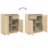 Buffet avec tiroir chêne sonoma 71x35x84 cm bois d'ingénierie