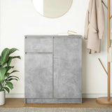 Sideboard with drawer concrete gray 71x35x84 cm engineered wood